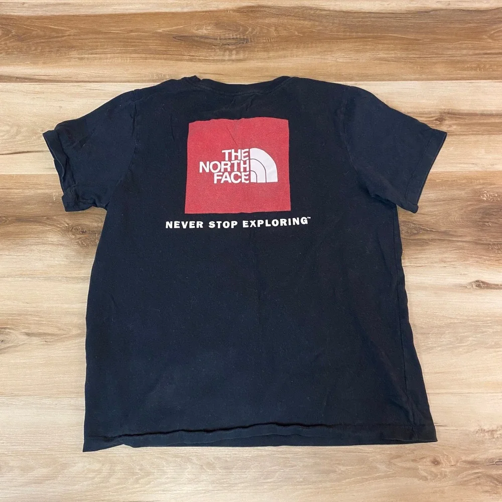 The North Face Womens Medium Black Short Sleeve Logo T Shirt Top Size M‎ - Picture 9 of 9